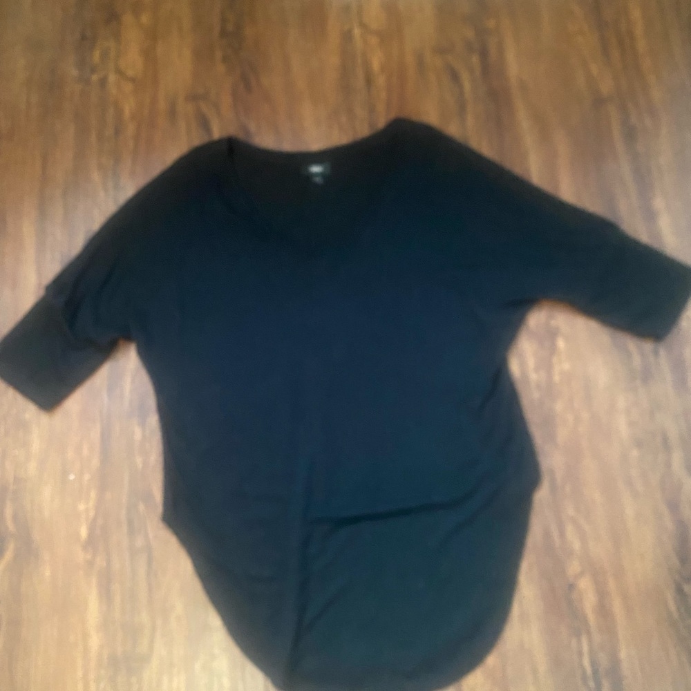 Black lightweight, short sleeve, sweater
